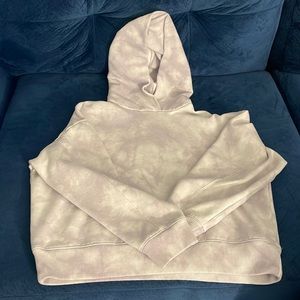 Purple and white hoodie